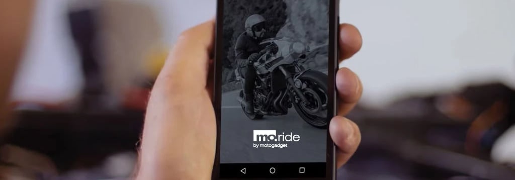Widok aplikacji mobilnej mo.ride dedykowanej do centrali sterujace motogadget mo.unit bkue