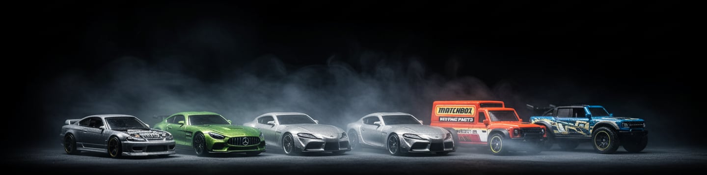 a group of four cars are shown in a row