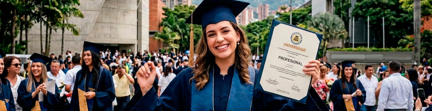 Estudiante universitaria se gradúa