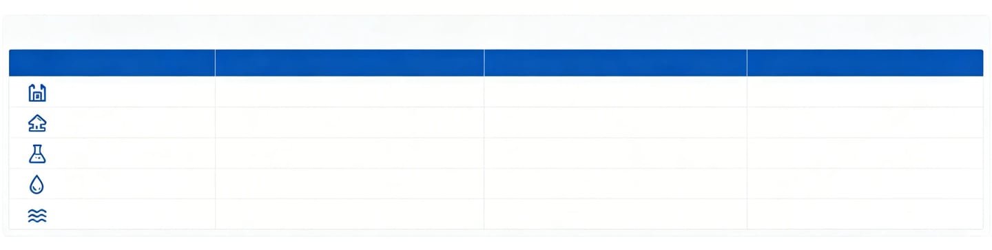 Environment Comparison Table