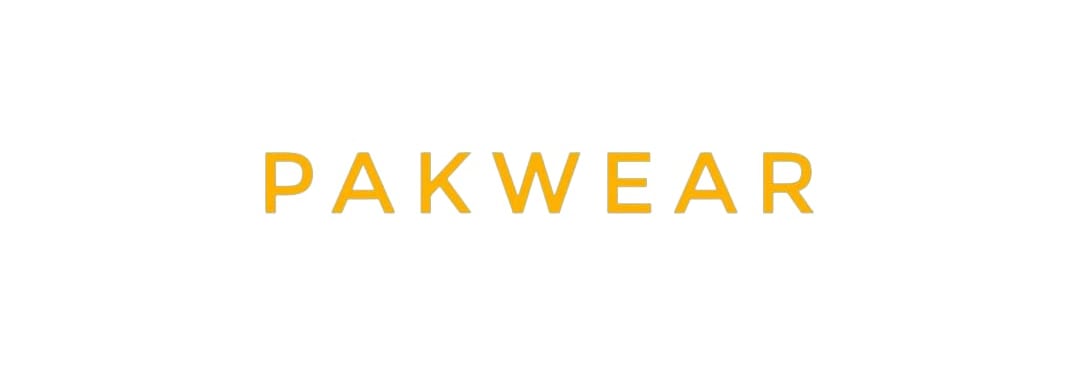 a person standing in front of a white background with the words pakwear