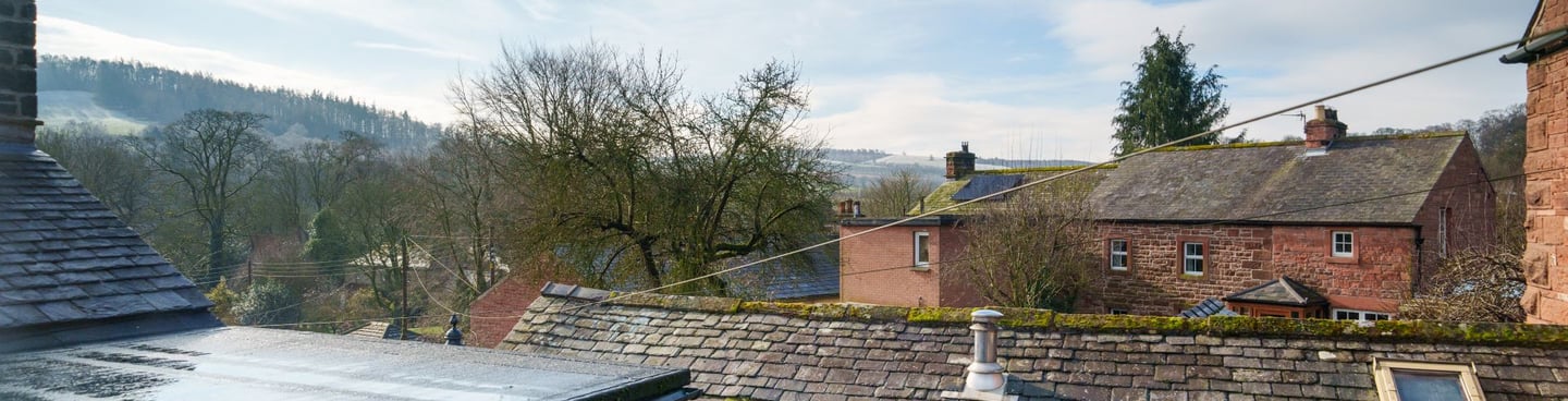 Armathwaite village from cottage window