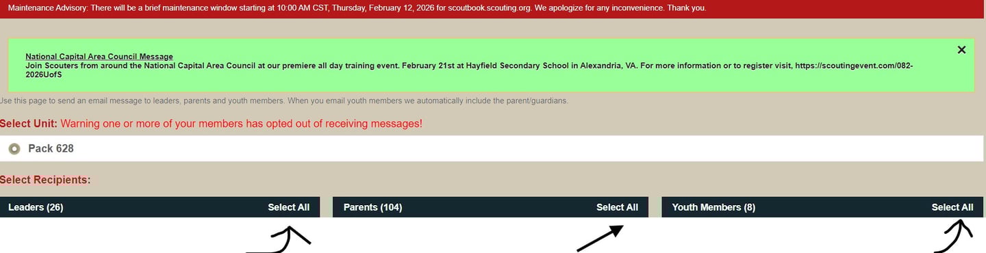 Choose who you want to send this email to.