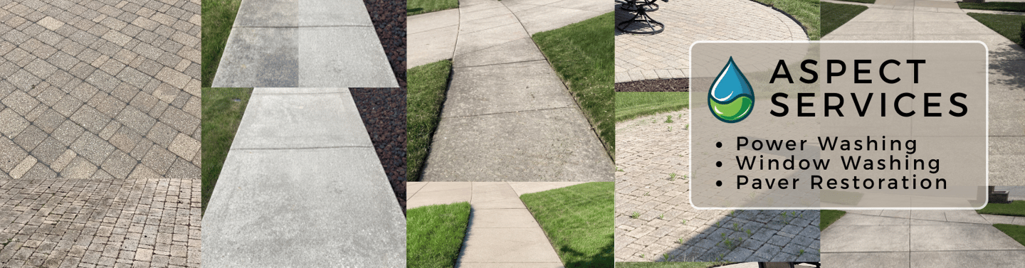 Pressure washing in Orland Park by Aspect Services