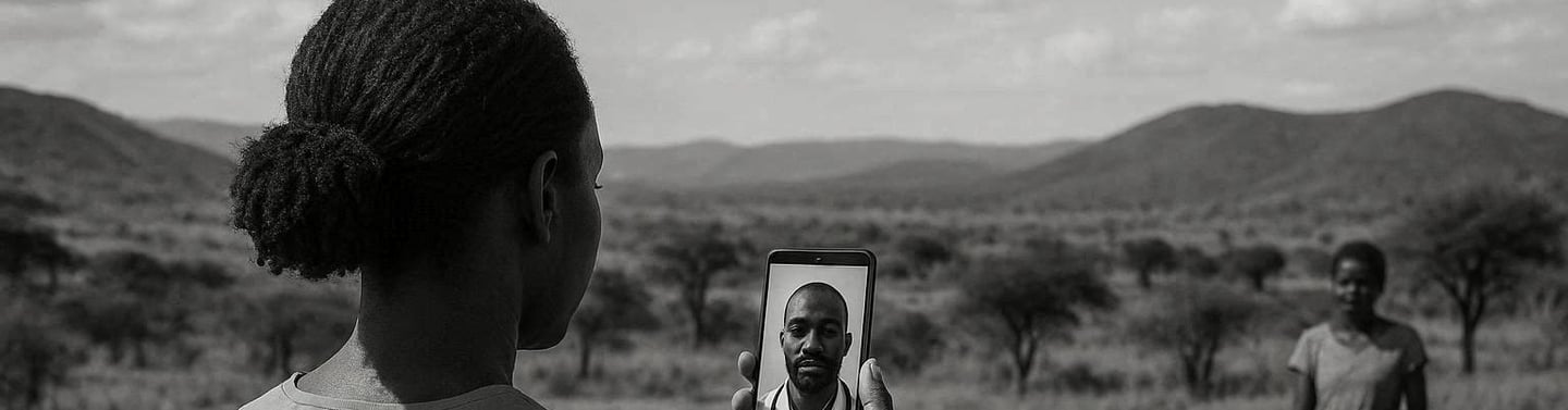 person doing telehealth in Africa on portfolio of William McCleary