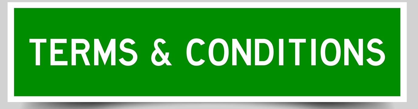 green terms and conditions sign