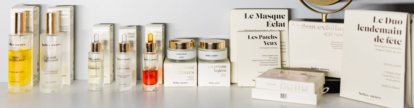 Produits Belles Soeurs utilisés et vendus par Nathalie Gaullier spécialiste du massage Kobido 