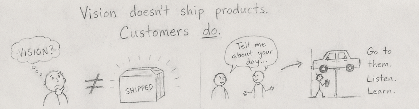 Listening to customer always outweighs visionary plans