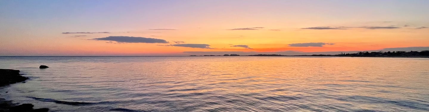 A beautiful beach sunset in Clinton, CT