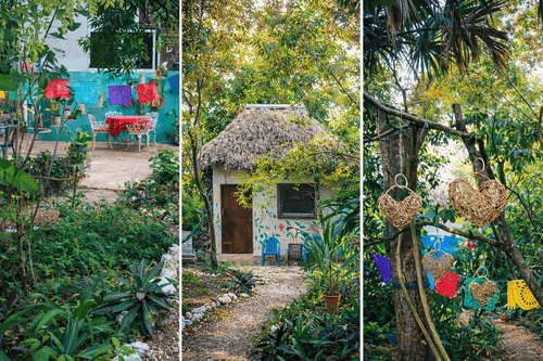 collage vistas mayan bungalow