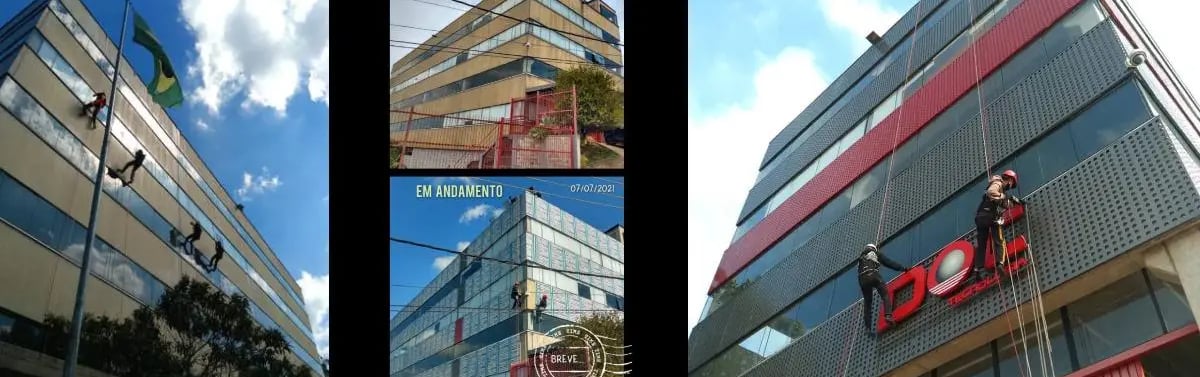 Instalação de Fachadas em ACM - Rapel