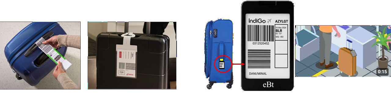 image showing different sizes of airline Baggage tags