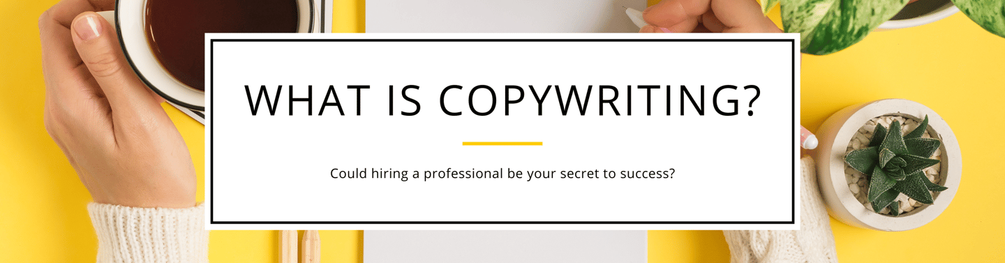 Header Image with text saying what is copywriting