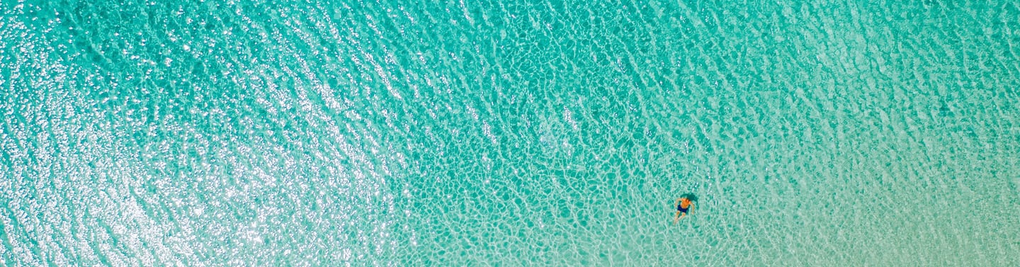 crystal clear sea in Agios Prokopios