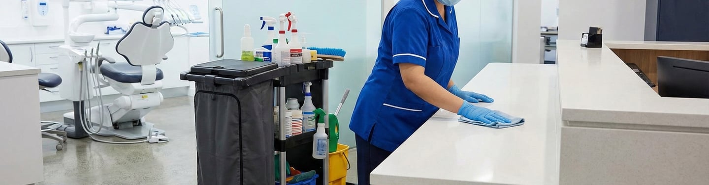 Super Sanitation crew disinfecting daycare center in Langley