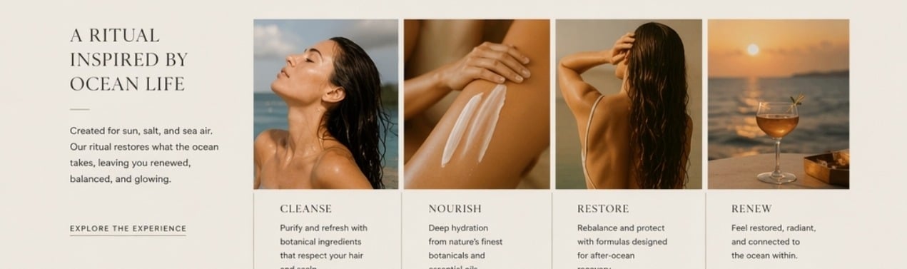 Botanical shampoo for sun and salt exposed hair