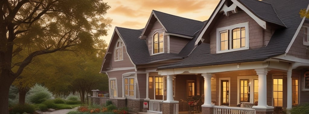 A well-maintained upscale property with lush landscaping under bright daylight.