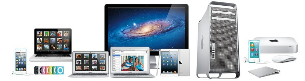 a computer monitor, laptop, and other electronics