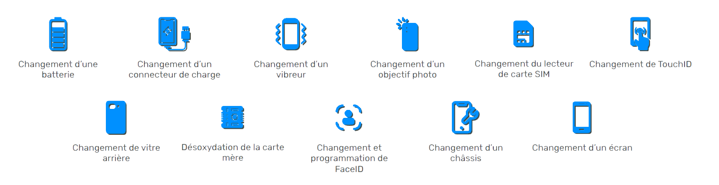 a bunch of different types of cell phones
