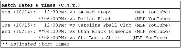 Dylan Frazier's AZ Drive match times, opponents, and where to stream