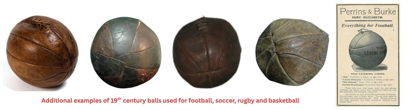 19th Century Sports Balls used by children