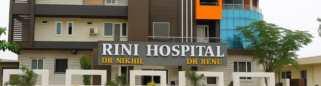 Rini Hospital Dholpur  a van parked in front of a hospital