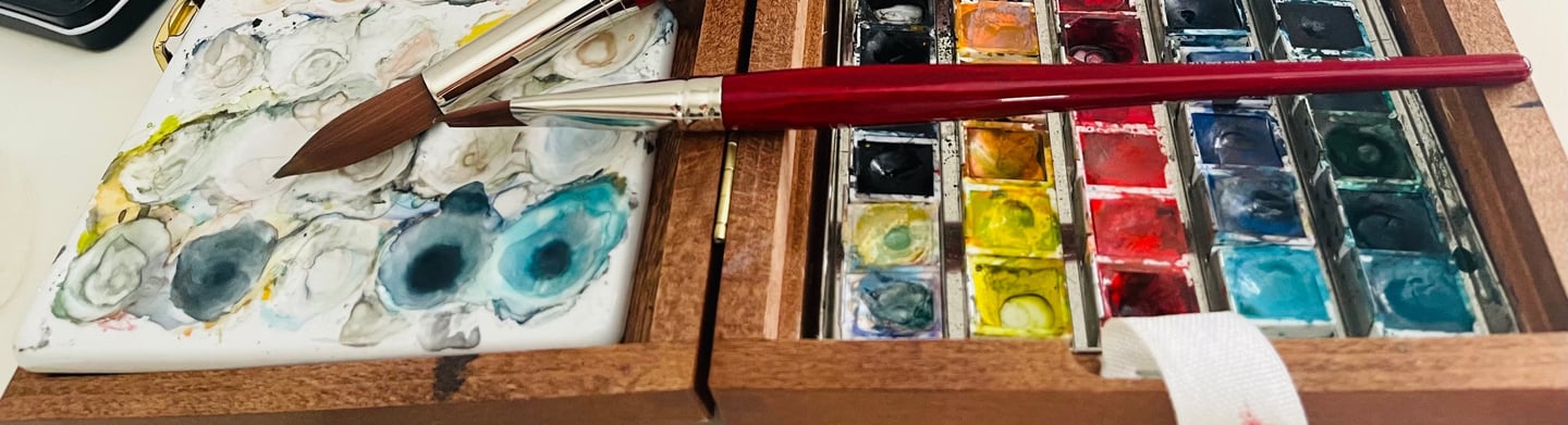 Aquarell Surkow Art Paul Surkow Malkasten