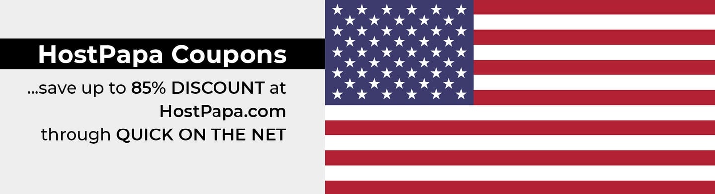 HostPapa USA Promotional Text and American Flag