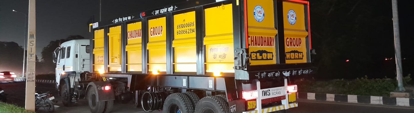 Heavy-duty Tip Trailer with reinforced chassis and tipping mechanism by MS Engineering Works – ideal