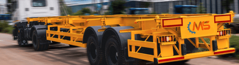 Lightweight Skeleton Trailer for 20ft & 40ft container transport – MS Engg Works.