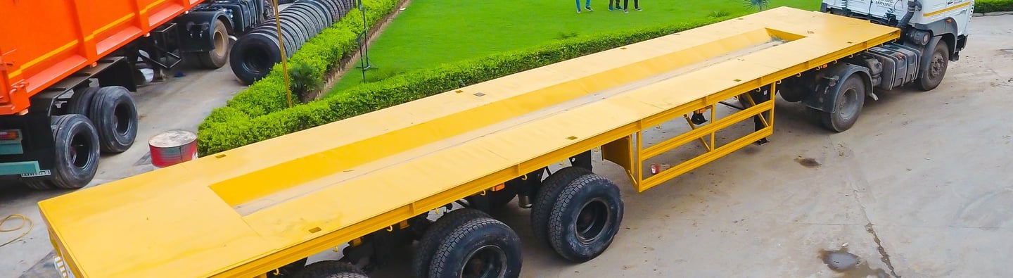 MS Engg Works Flatbed Trailer – ideal for oversized and coil cargo.