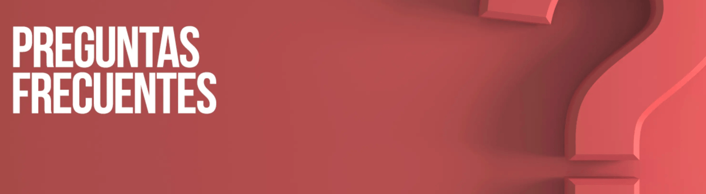 Es un banner en el que se ve un signo de pregunta y un texto escrito (presuntas frecuentes).