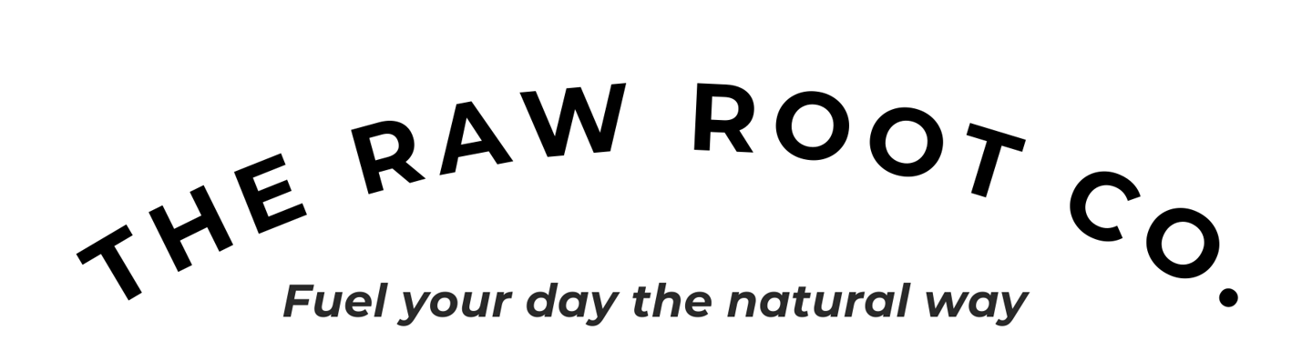 The Raw Root Co. Fuel your day the natural way company logo Logo