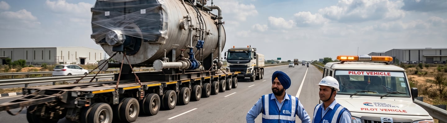 Heavy machine getting transported using CargoYaan ai