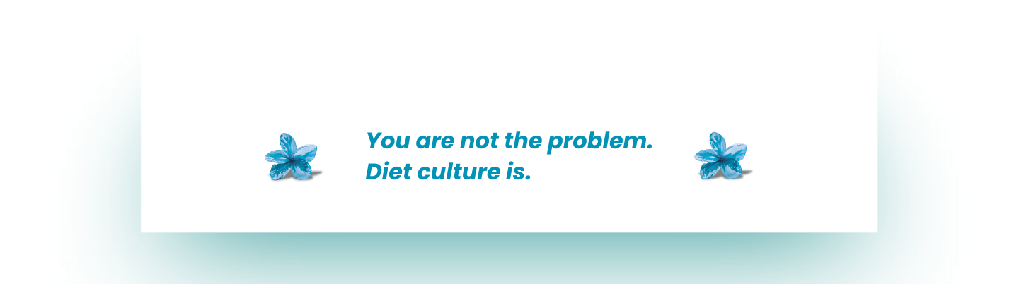 Quote about diet culture creating eating disorders