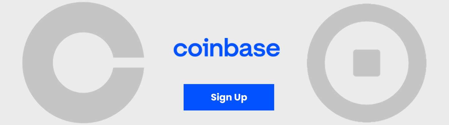 Coinbase banner Sign up