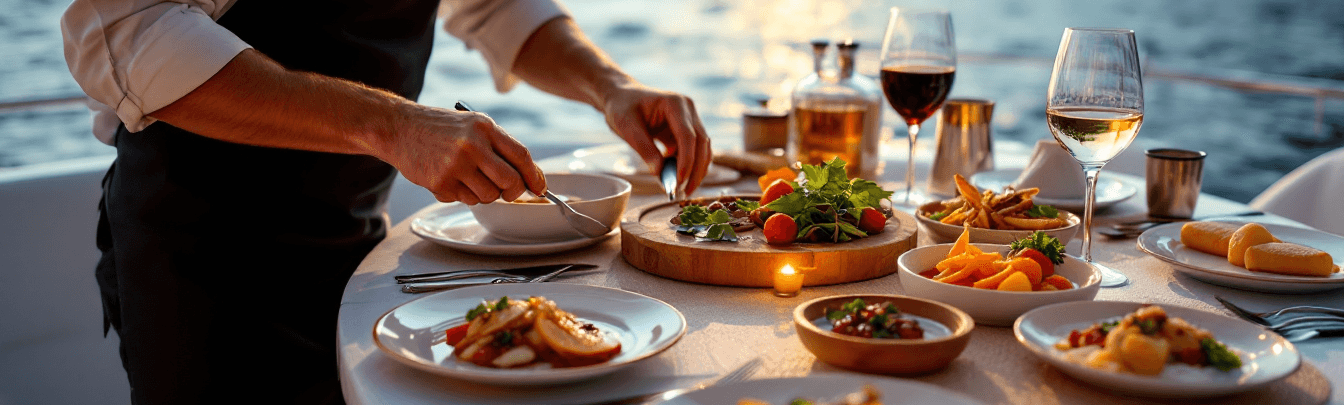 Private chef preparing a bespoke dinner at a villa in St Martin — SXM private chef service