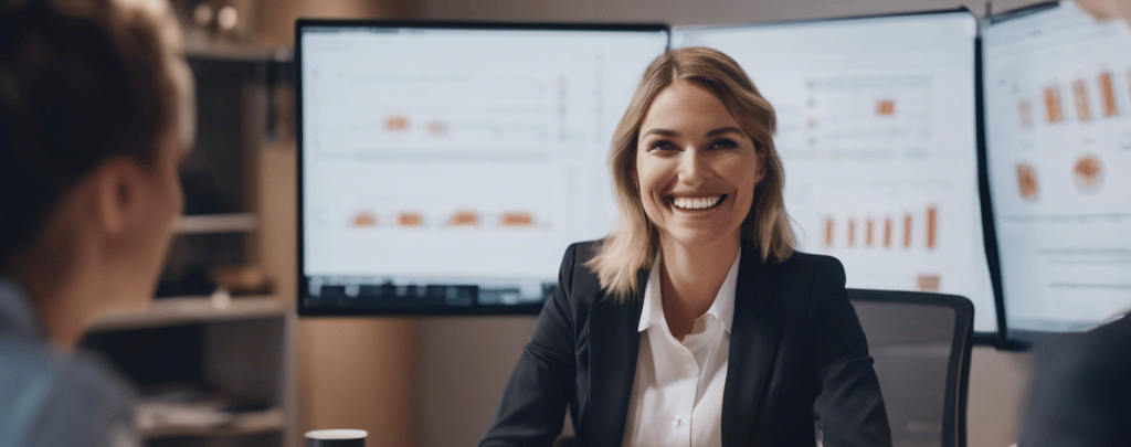 woman and man sitting in front of monitor