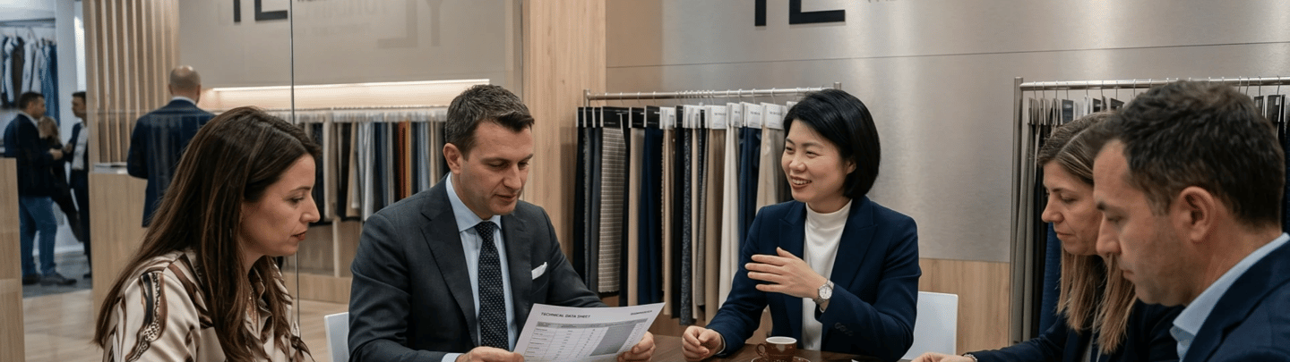 A business meeting at the Yunlan Textile