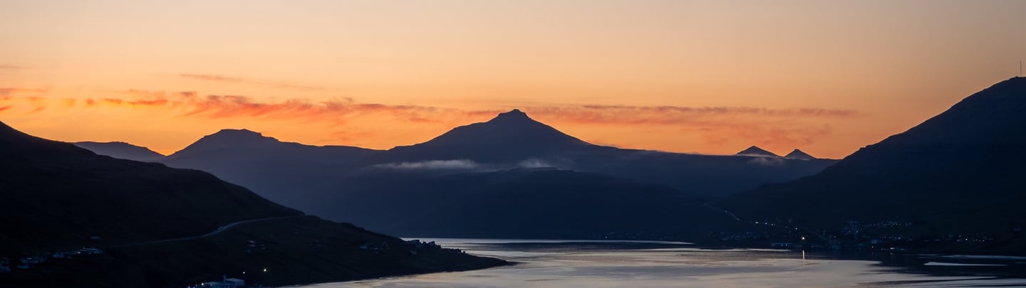 A beautiful sunset in the Faroe Islands