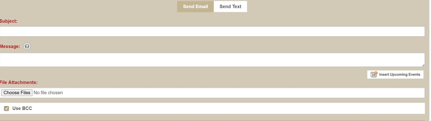 Scroll all the way to the bottom of the page to find the form to fill out for the email.
