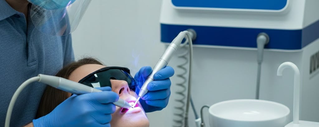 Cirurgia com laser azul para procedimentos bucomaxilofaciais de alta precisão