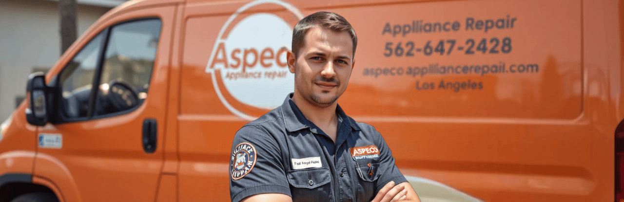 Aspeco appliance repair technician cargo van Los Angeles California