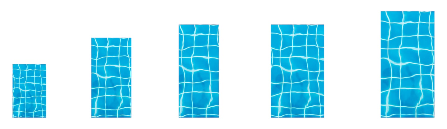 dimensions de piscine larges choix