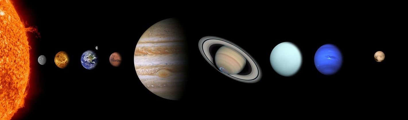 simbolički prikaz sunčevog sustava