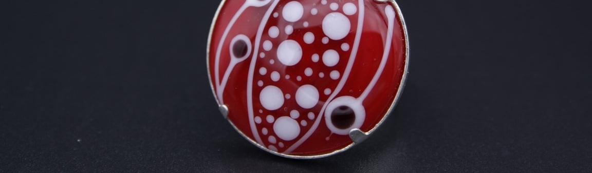bague en verre de Murano artisanale
