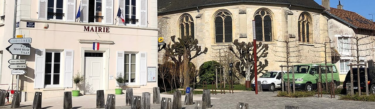 Photo de la place de la mairie de Dammartin-En-Serve 78111 - ATZ Diagnostic Immobilier