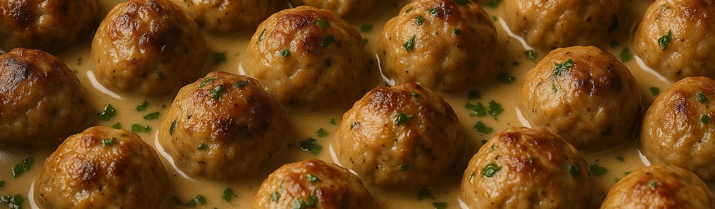 Swedish Meatballs -savory morsels of small meatballs
