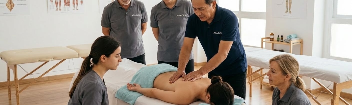 lase práctica de curso de quiromasaje en grupos reducidos en AIFA-DEN Palma
