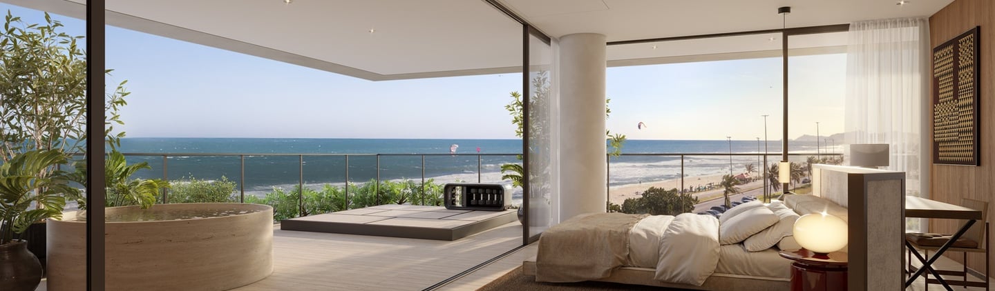 Vista do apartamento do Lançamento Riio Lissoni da Tegra